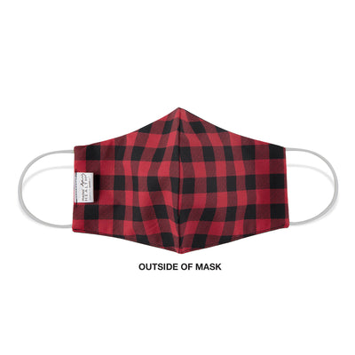 Martex Health Buffalo Plaid Reversible Triple Layer Face Masks with SILVERbac™ Antimicrobial Technology Single Pack