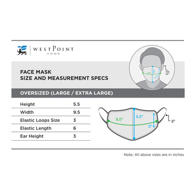 Martex Health Buffalo Plaid Reversible Triple Layer Face Masks with SILVERbac™ Antimicrobial Technology Single Pack