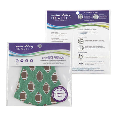 Martex Health Sports Triple Layer Face Masks with SILVERbac™ Antimicrobial Technology