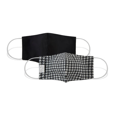Martex Health Black and White Houndstooth Standard Triple Layer Face Mask with SILVERbac™ Antimicrobial Technology - Single Pack
