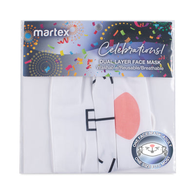 Martex Health Easter Bunny Double Layer Gathered Standard Face Mask