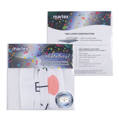 Martex Health Easter Bunny Double Layer Gathered Standard Face Mask