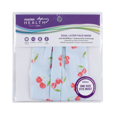 Martex Health Cherries Double Layer Gathered Standard Face Mask
