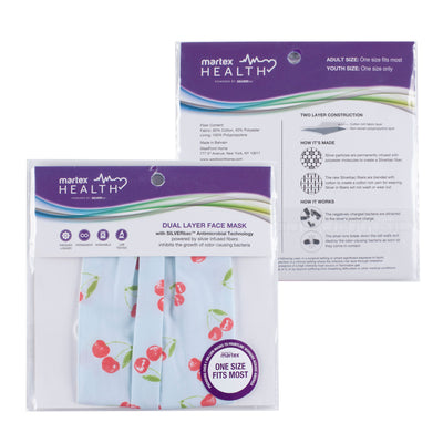 Martex Health Cherries Double Layer Gathered Standard Face Mask