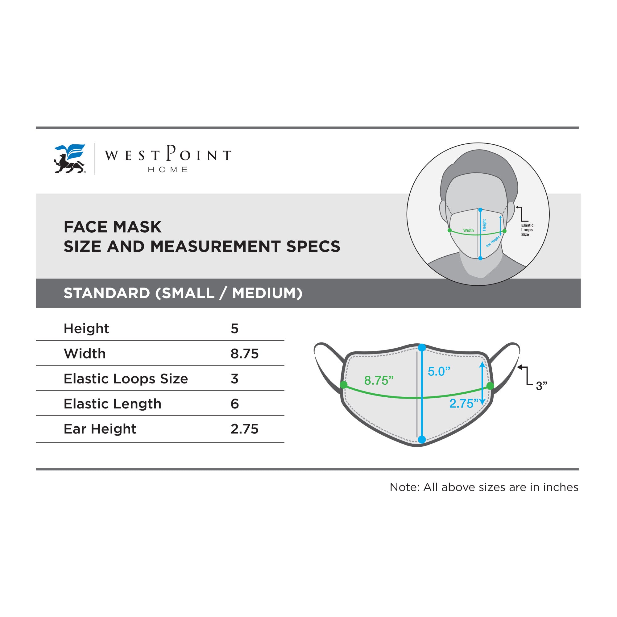Martex Health Winter Pack Triple Layer Face Masks with SILVERbac Antimicrobial Technology 3-Pack