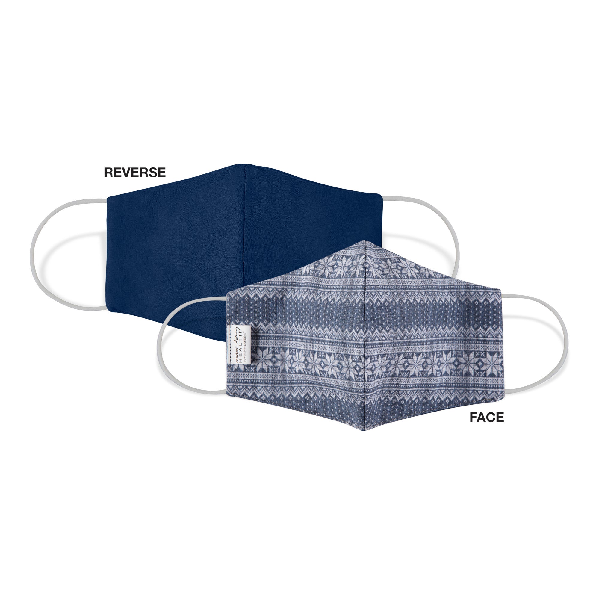 Martex Health Cozy Cabin Reversible Triple Layer Face Masks with SILVERbac Antimicrobial Technology