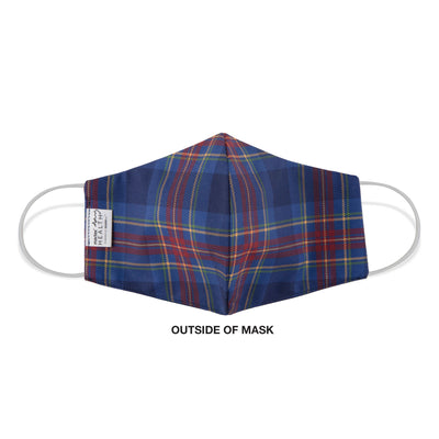 Martex Health Tartan Plaid Triple Layer Face Masks with SILVERbac Antimicrobial Technology Single Pack