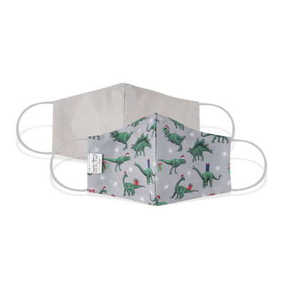Martex Health Holiday Dino Youth Triple Layer Face Mask with SILVERbac™ Antimicrobial Technology - Single Pack