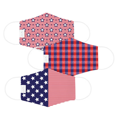 Martex Health Star Spangled Reversible Triple Layer Face Masks with SILVERbac™ Antimicrobial Technology