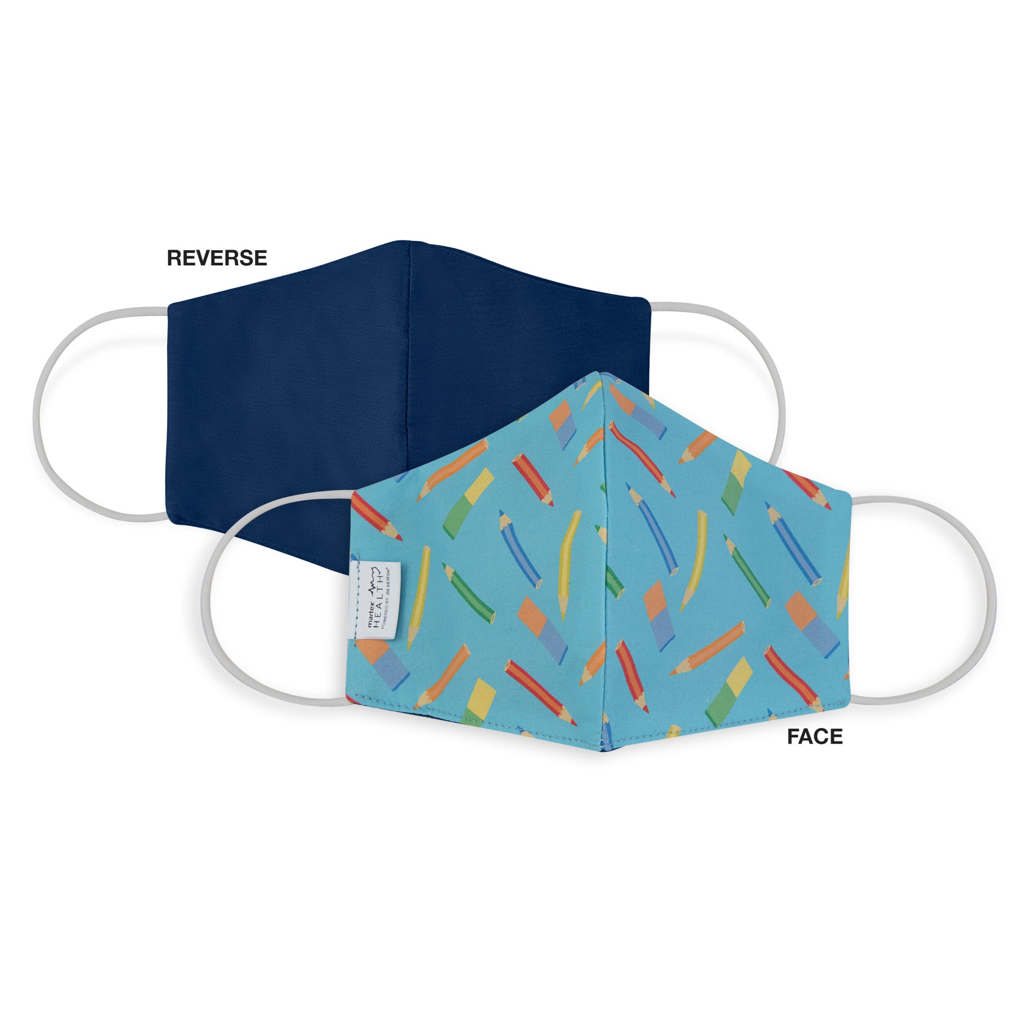 Martex Health Teacher's Pet Triple Layer Face Masks with SILVERbac™ Antimicrobial Technology 3-Pack