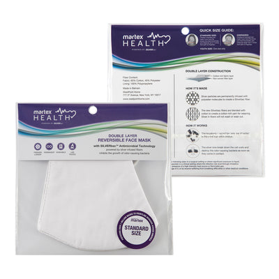 Martex Health Face Mask with SILVERbac™ Antimicrobial Technology - 10 Pack