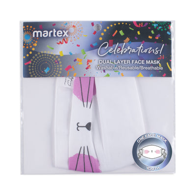 Martex Health Bunny Face Double Layer Gathered Youth Face Mask