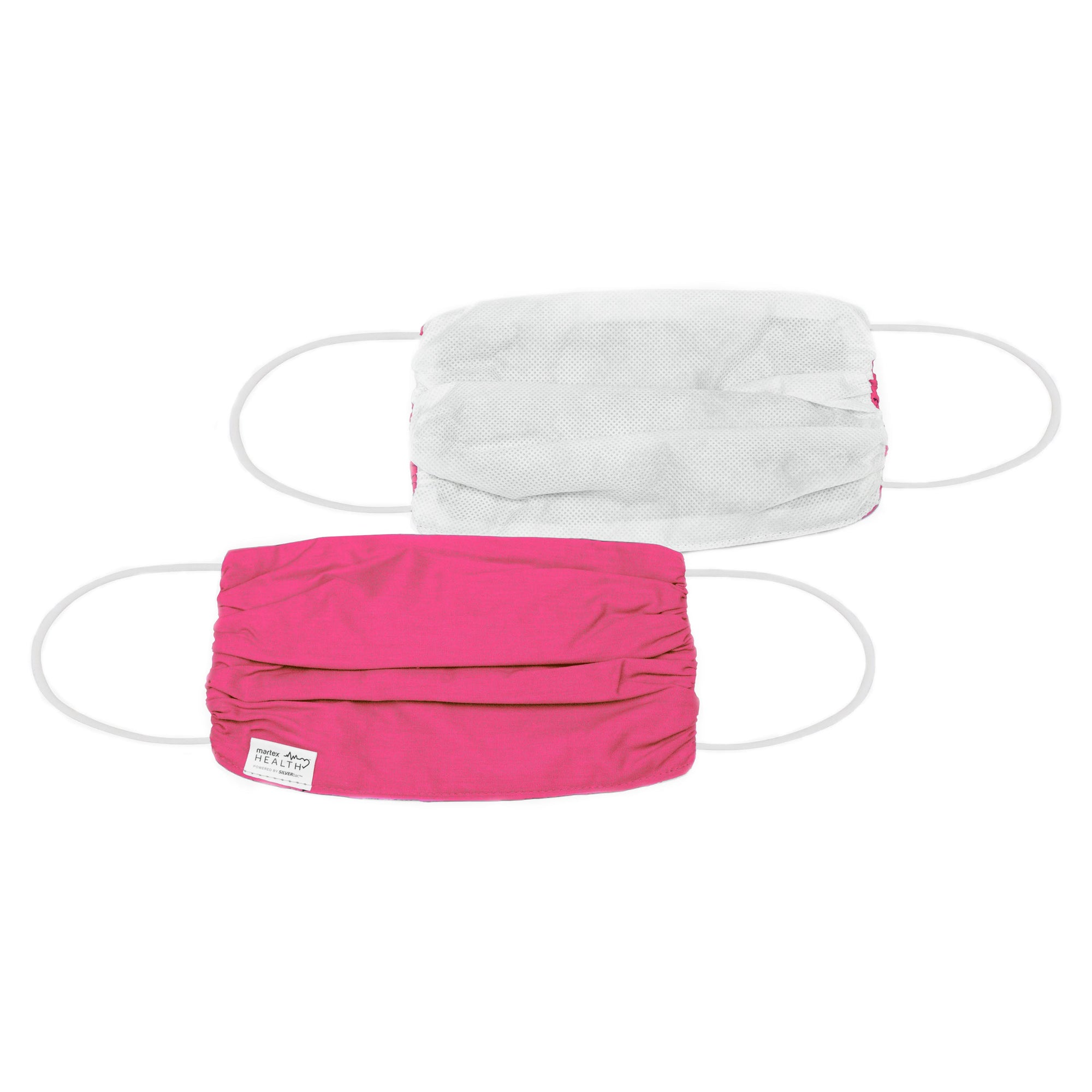 Martex Health Pink Gathered Face Mask with SILVERbac™ Antimicrobial Technology 10-Pack